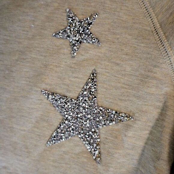Karen Kane 3L24152 Women's Sz Small Beige Rustic Charm Embellished Star Top $128 - Picture 9 of 9